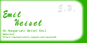 emil weisel business card